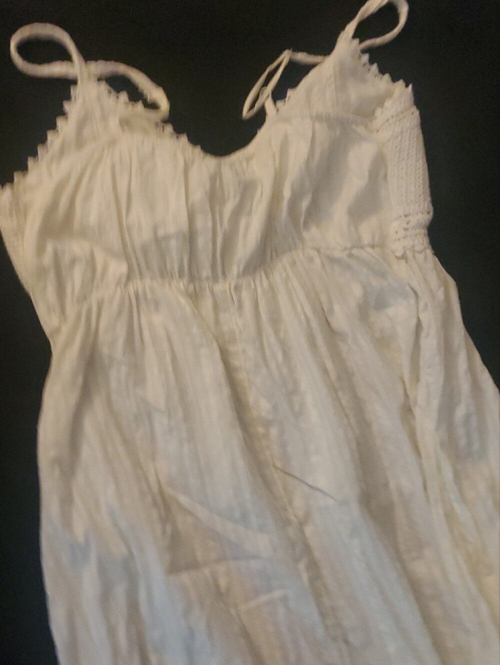Old Navy White Cotton Sundress with Crochet Bodice - Picture 4 of 4